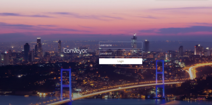 Login Page of Conveyor