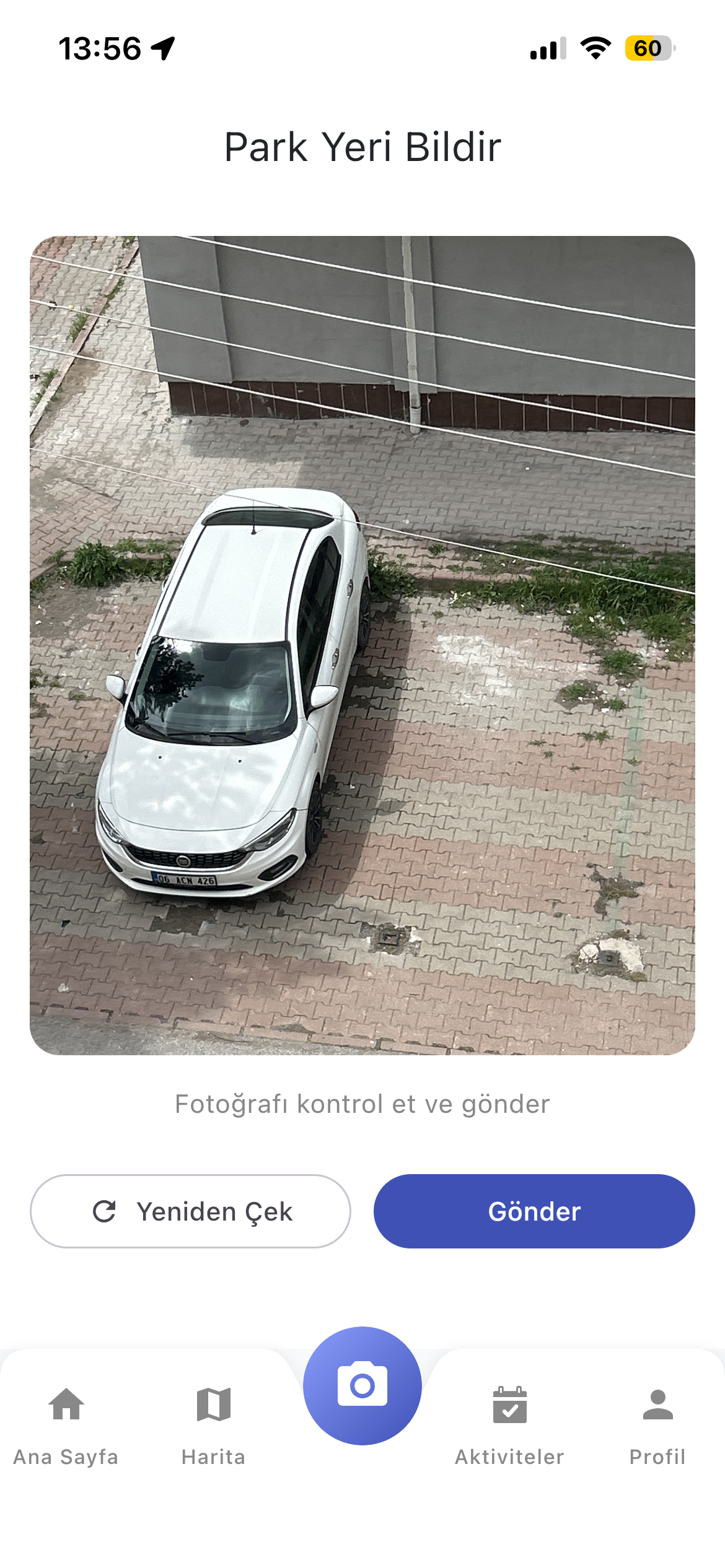 Report a parking spot