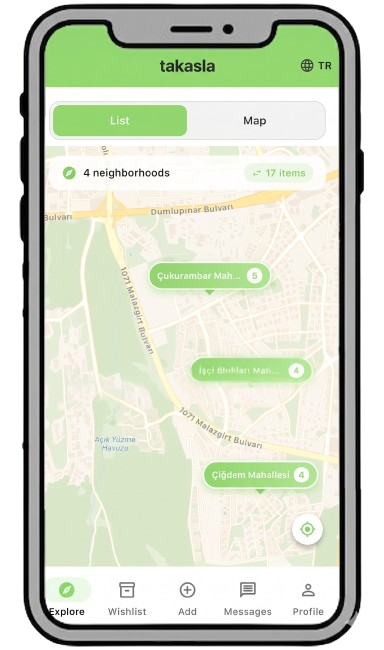 Takasla App Screen 1